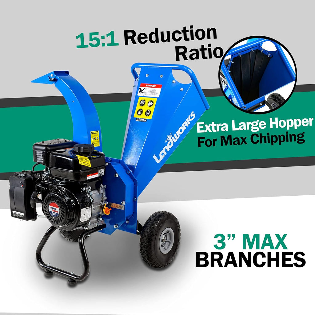 7HP 3 Inch Heavy Duty Wood Chipper Shredder Mulcher O888911