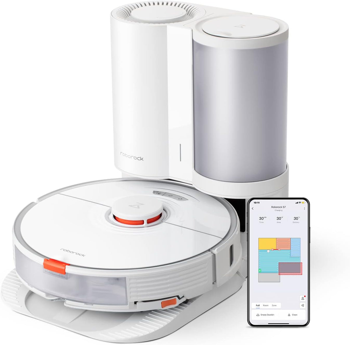 Robot Vacuum and Sonic Mop with Auto-Empty Dock O7266