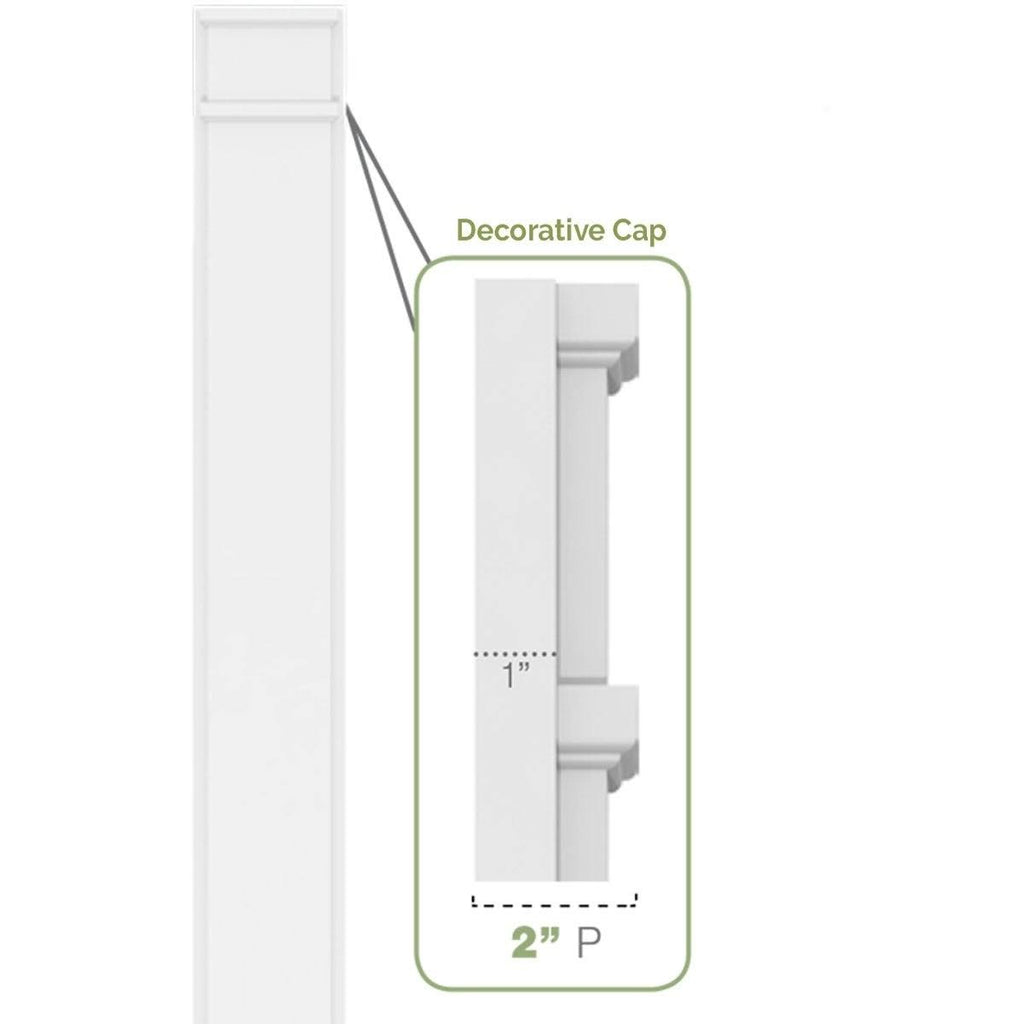 PVC Pilaster with Capital and Base (Pair) H521