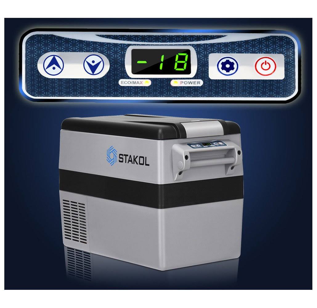 44 Quarts Portable Electric Car Cooler Refrigerator/Freezer Compressor Black Gray J4841