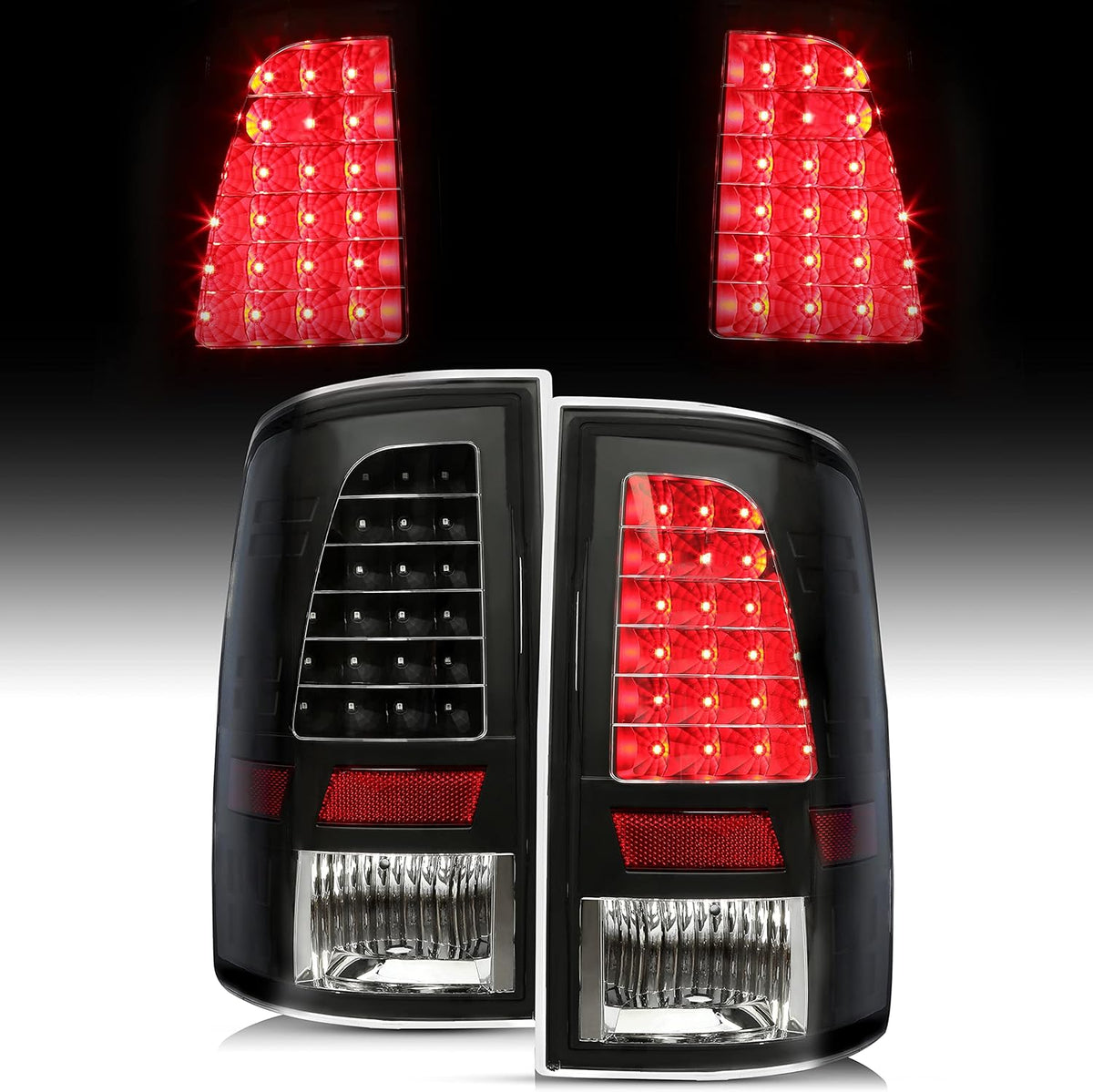 LED Tail Lights Lamp Pair with Harness J65049