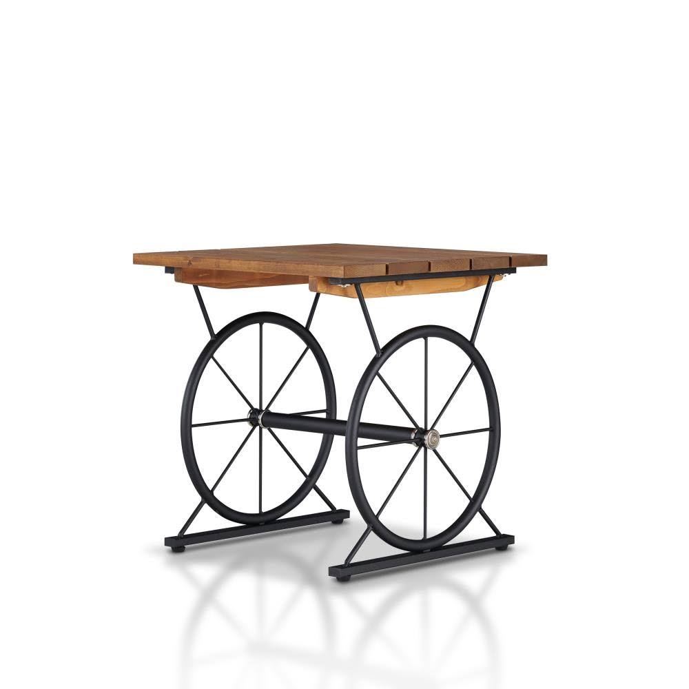 Warm Oak Panel End Table Q79260