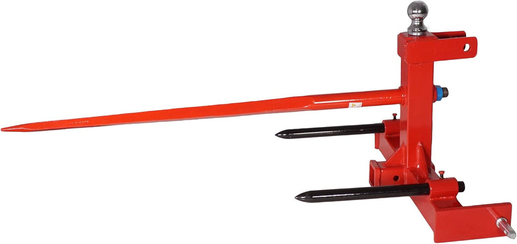 3 Pt Cat 1 Tractor Receiver Hitch with Hay Spear and 2 Stabilizers L959266