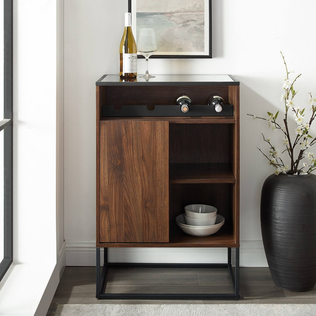 Glass Top 1-Door Bar Cabinet L36968