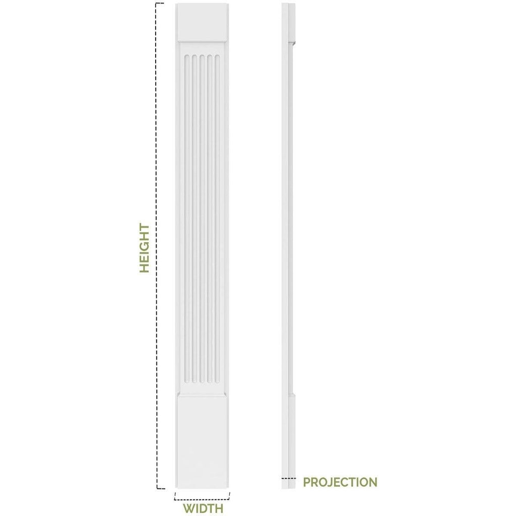 PVC Pilaster with Capital and Base (Pair) H521