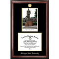 Gold Embossed Diploma Frame with Campus Images Lithograph F37328