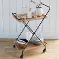 Beige Rolling Bar Cart or Serving Cart R6284