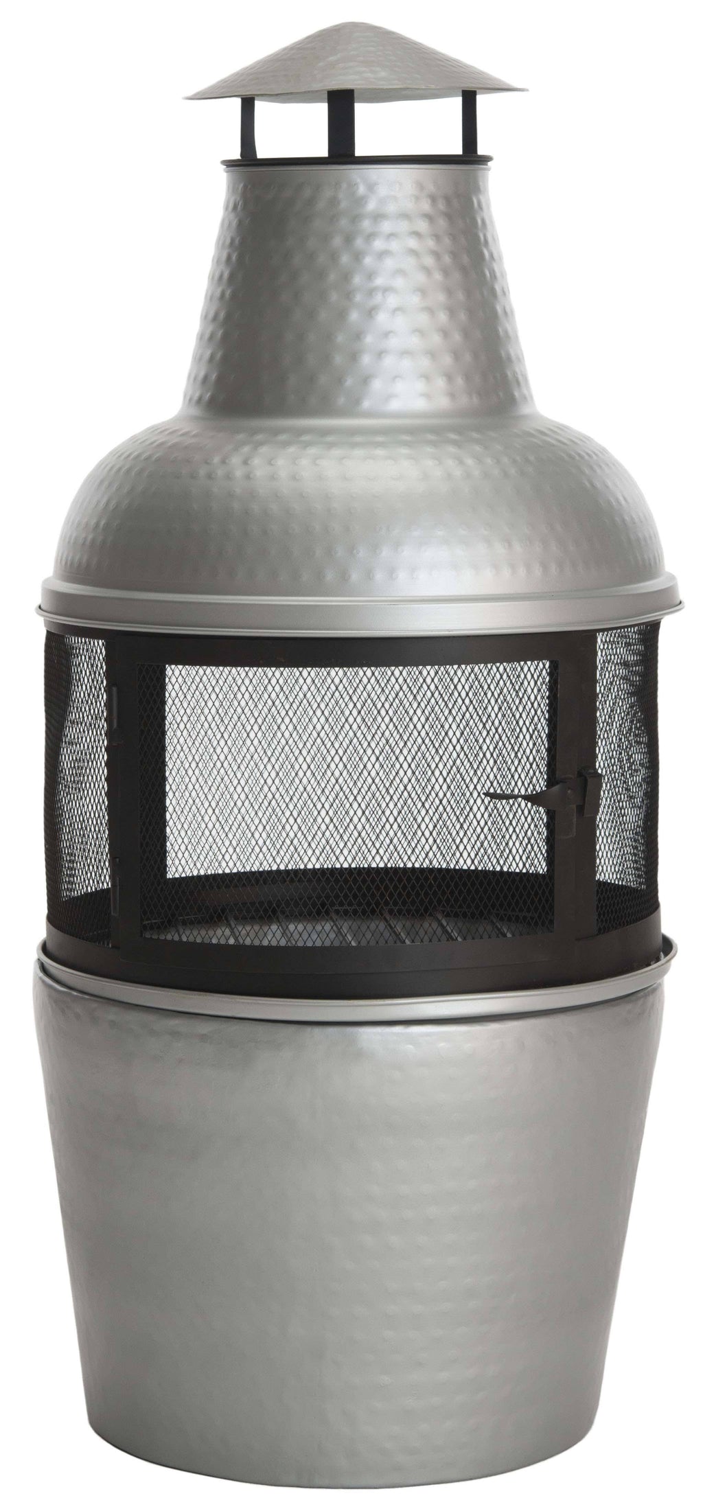 Silver Black Chiminea B4963