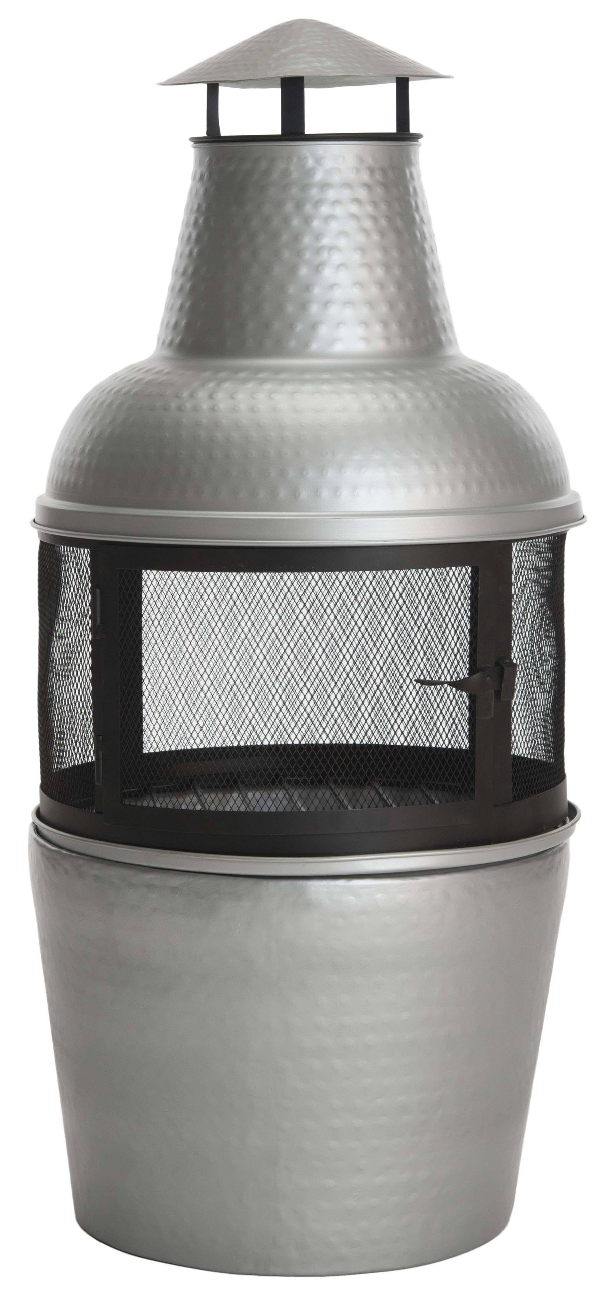 Silver Black Chiminea B4963