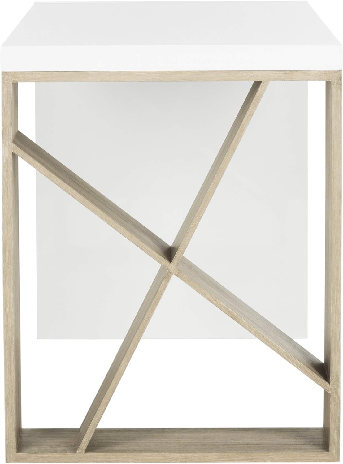 White Lacquer and Oak Desk T4312