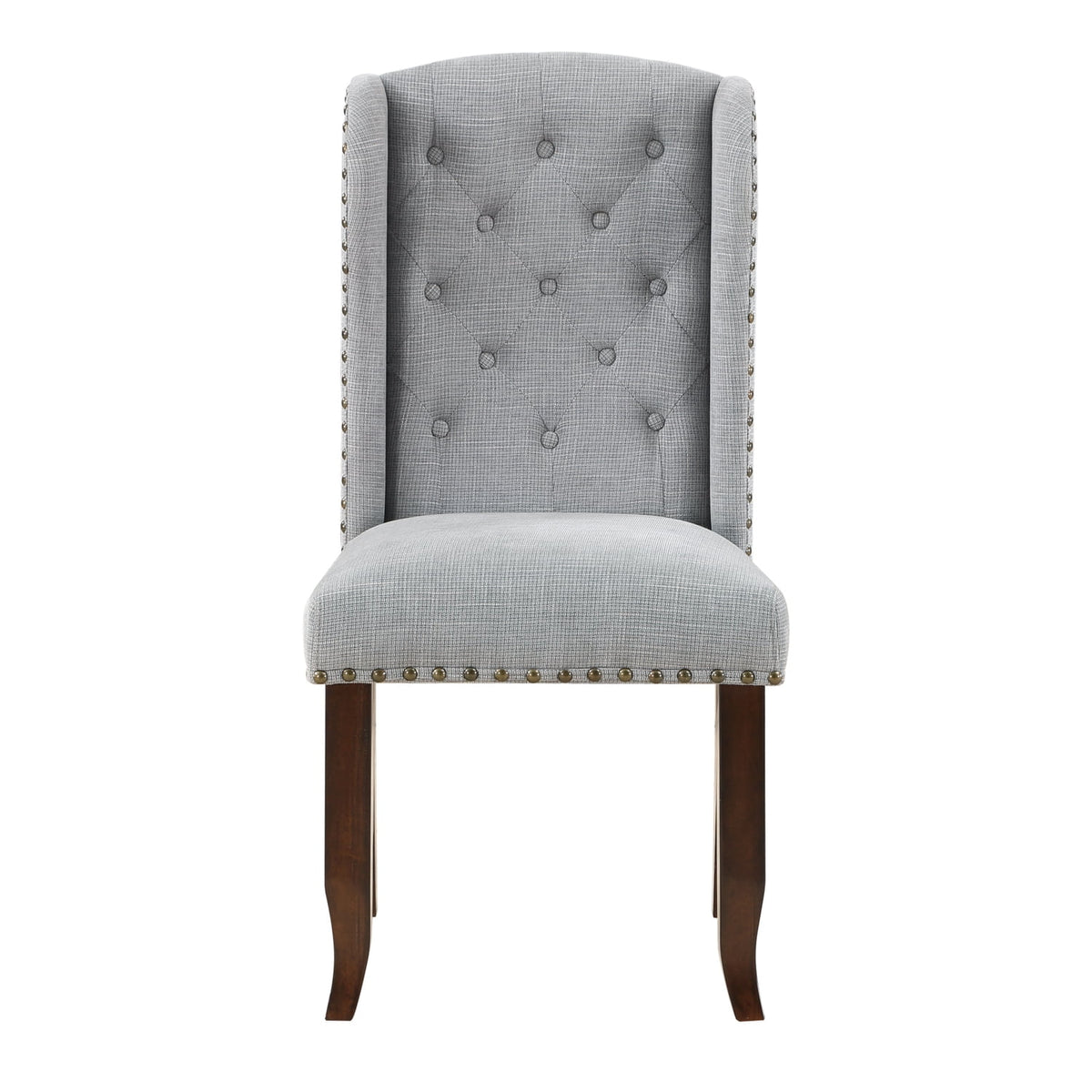 Brown and Grey Traditional Accent Dining Chair Set of Two T910488