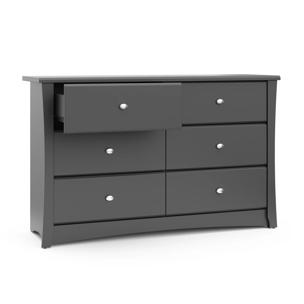 White 6 Drawer Double Dresser G10470