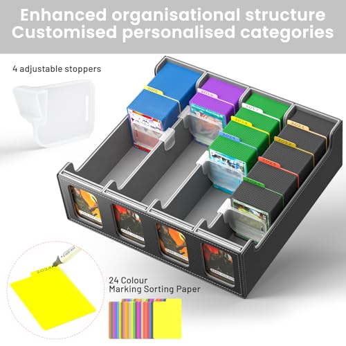 Purple Trading Card Storage Box with Dividers A706