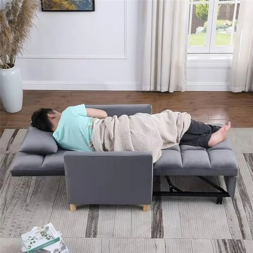 Convertible Velvet Sleeper Sofa Chair Bed N6178