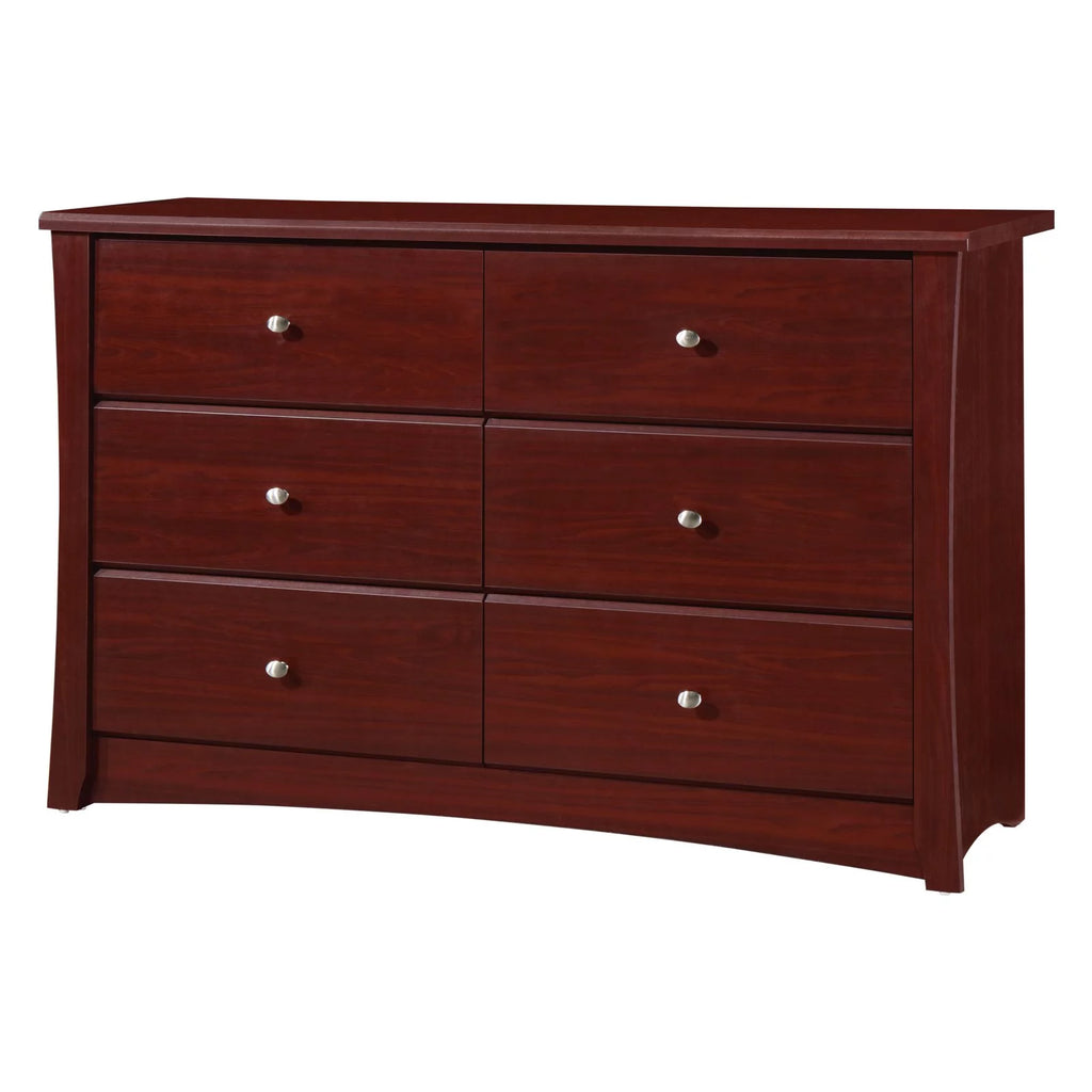 White 6 Drawer Double Dresser G10470