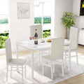 5 Piece White Dining Table and Chairs Set C3819