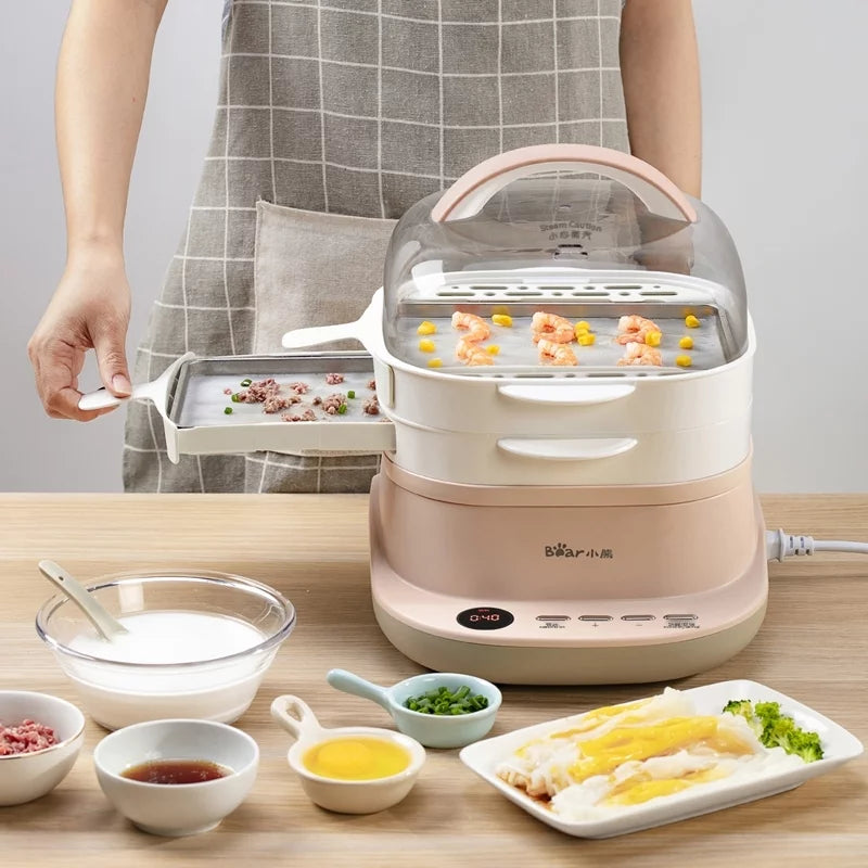 Rice Roll Maker 6 Functions Food Steamer Double Layer 3L M2612