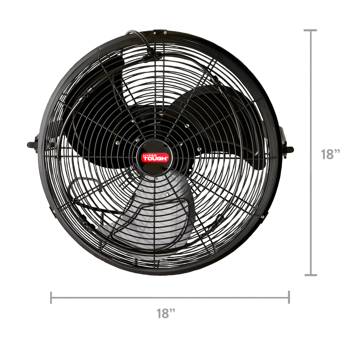 18 inch Black Outdoor Wall Mounted Fan with Misting Kit G343