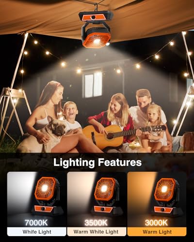 Portable Camping Fan with 20000mAh Rechargeable Battery W794826