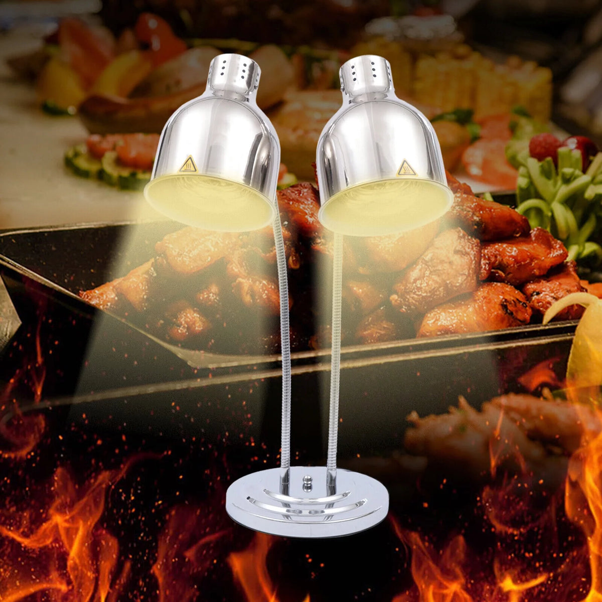 Double Head Infrared Food Heat Lamp F99211