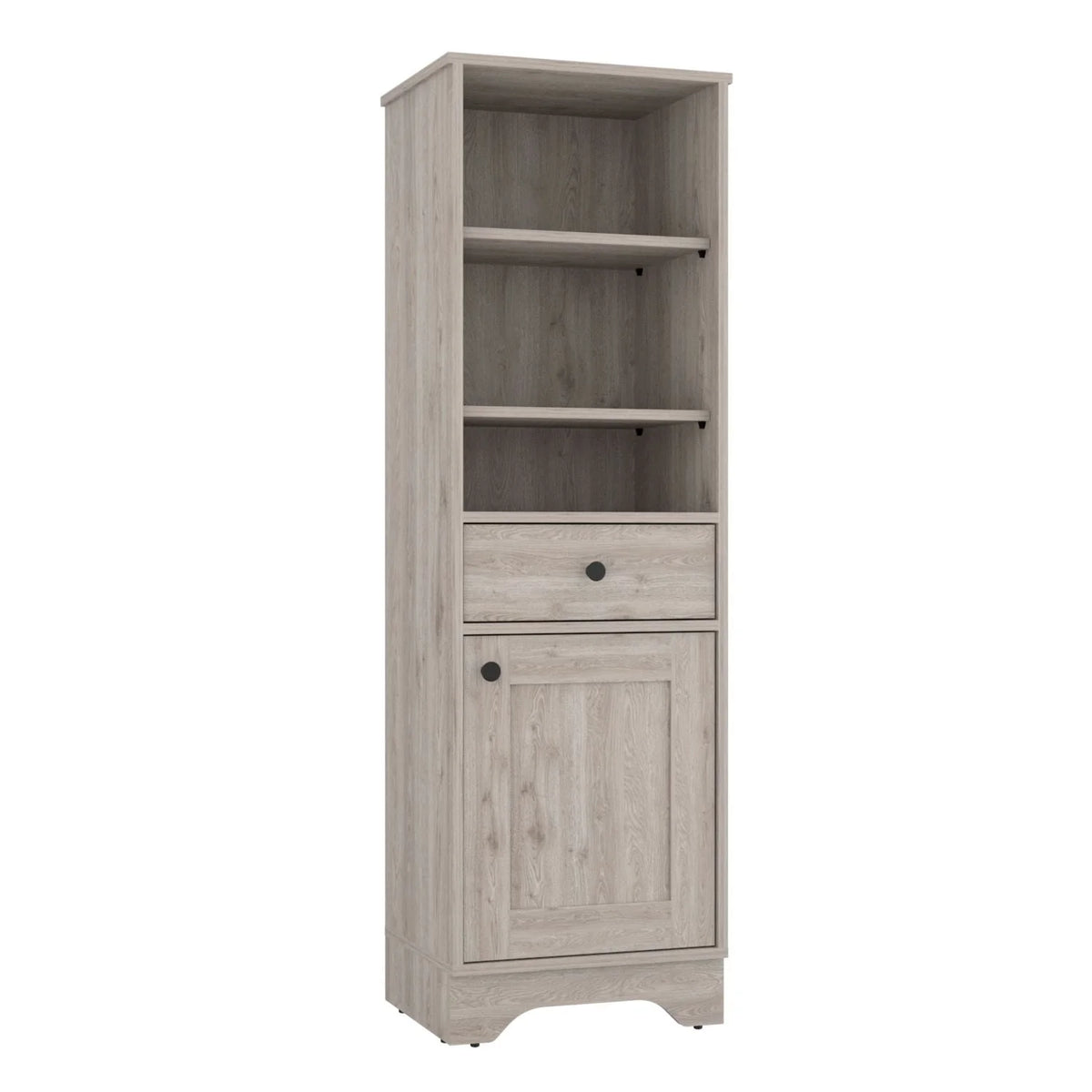 Light Oak & White Single Door Cabinet X6553
