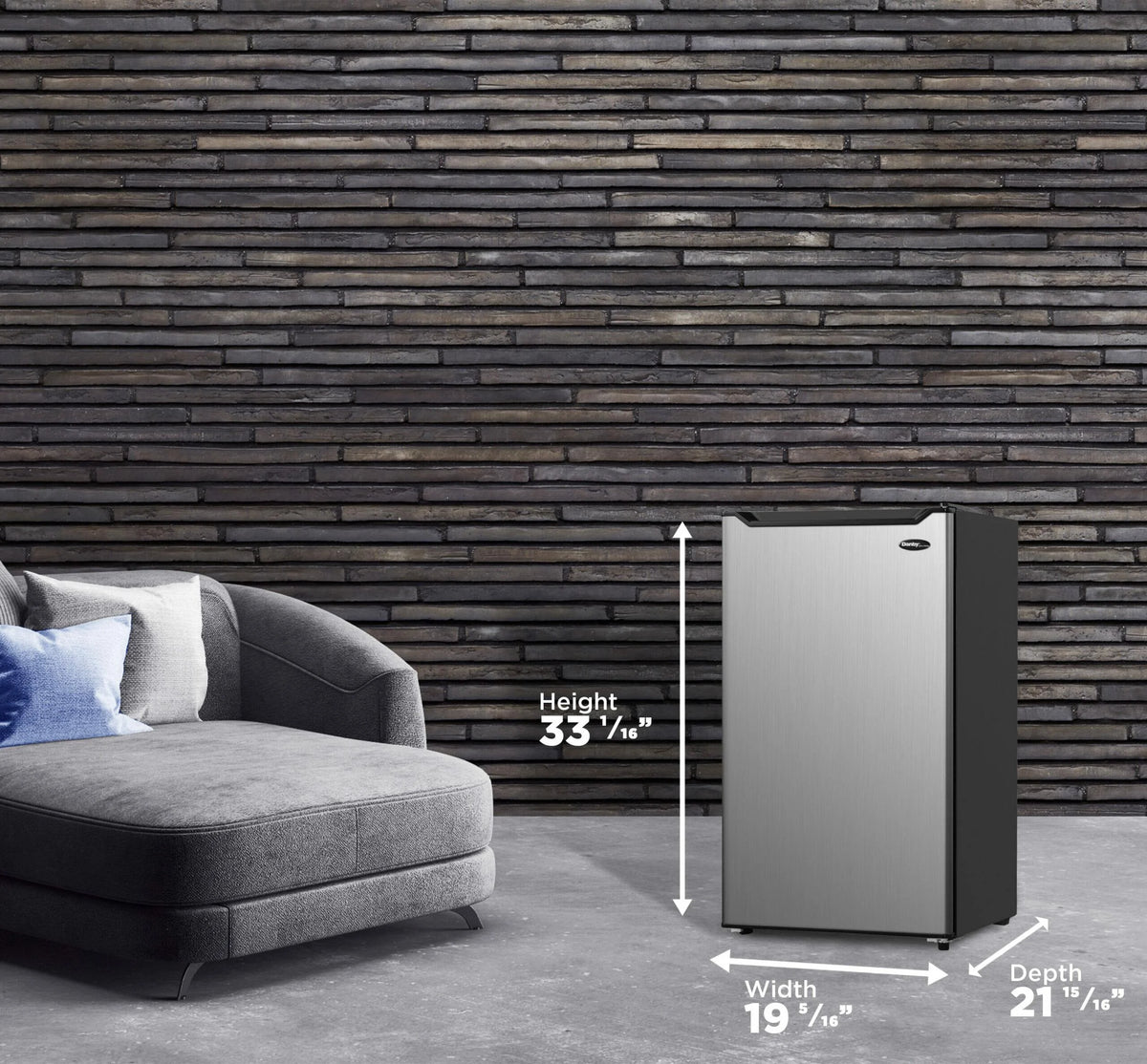 4.4 cu. ft. Compact Refrigerator Spotless Steel Y182