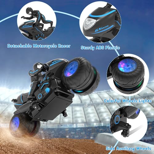 Remote Control Motorcycle with RGB Wheels Lights E628099