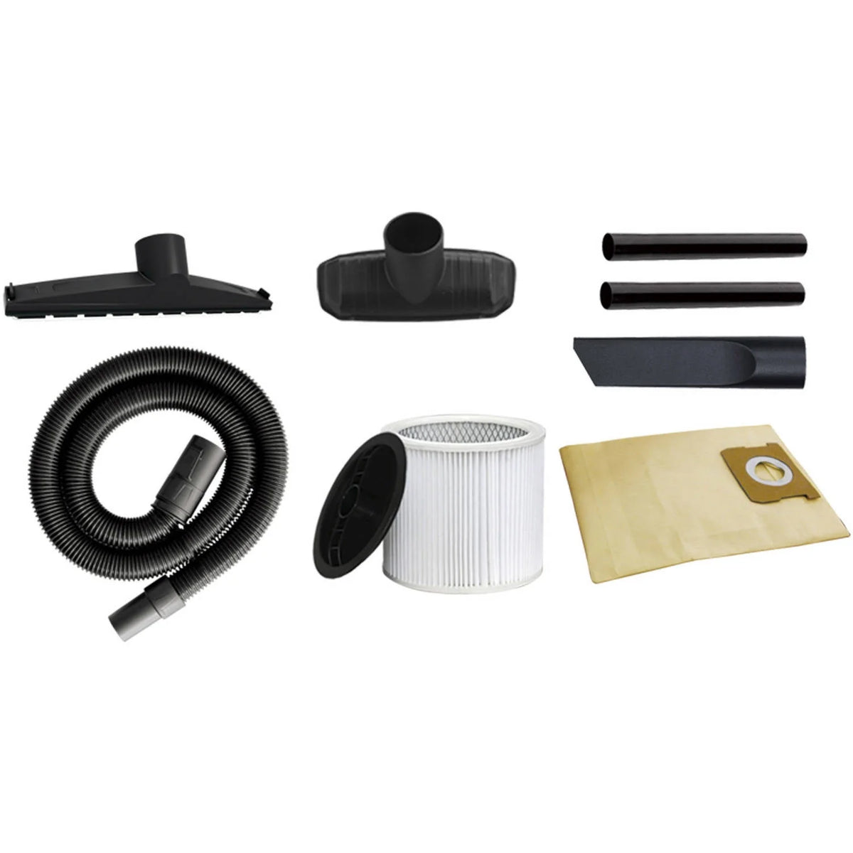 8 gal Stainless Steel Wet Dry Vacuum with Hose and Tool Storage A810