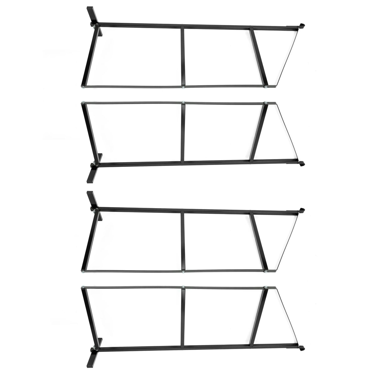 3 Tier Shipping Container Shelving Bracket 18" x 60" Black K858851