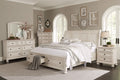 Queen Size 6pc Storage Bed Dresser Mirror White I415