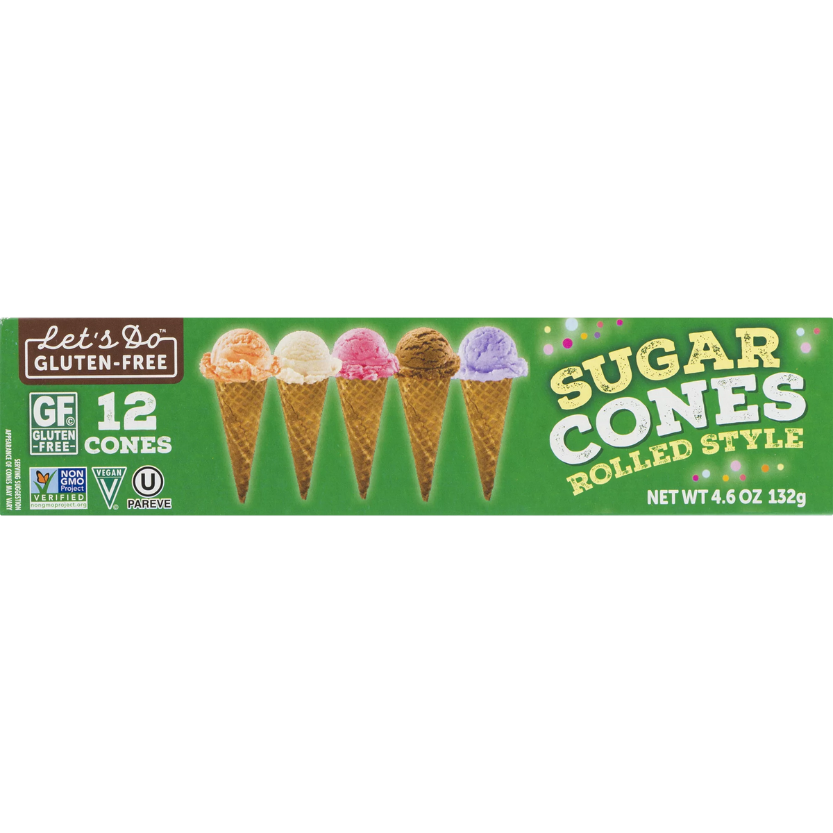 Gluten Free Sugar Cones, 4.6 Oz, 12 Ct S232663