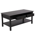 Black Solid Wood Coffee Table U7792