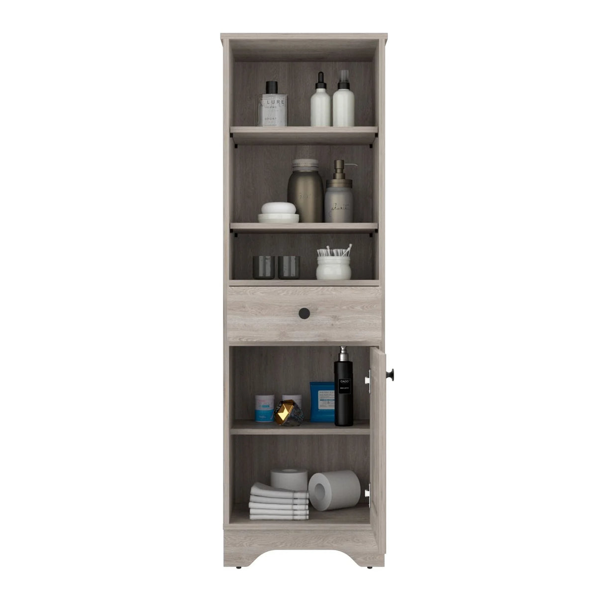 Light Oak & White Single Door Cabinet X6553