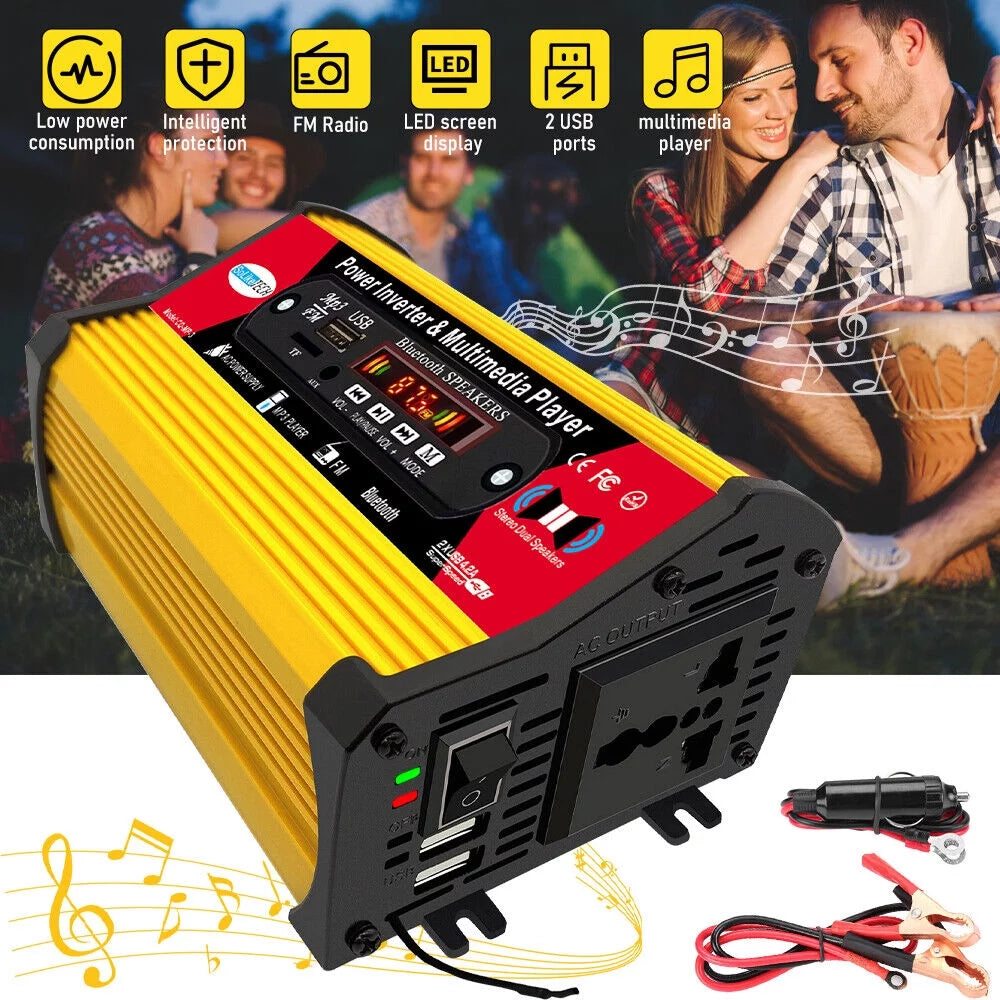 1500W Car Power Inverter DC 12V to AC 110V with LED Display A5877