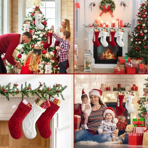 18 Inches 4 Pack Knitted Christmas Stockings N24682