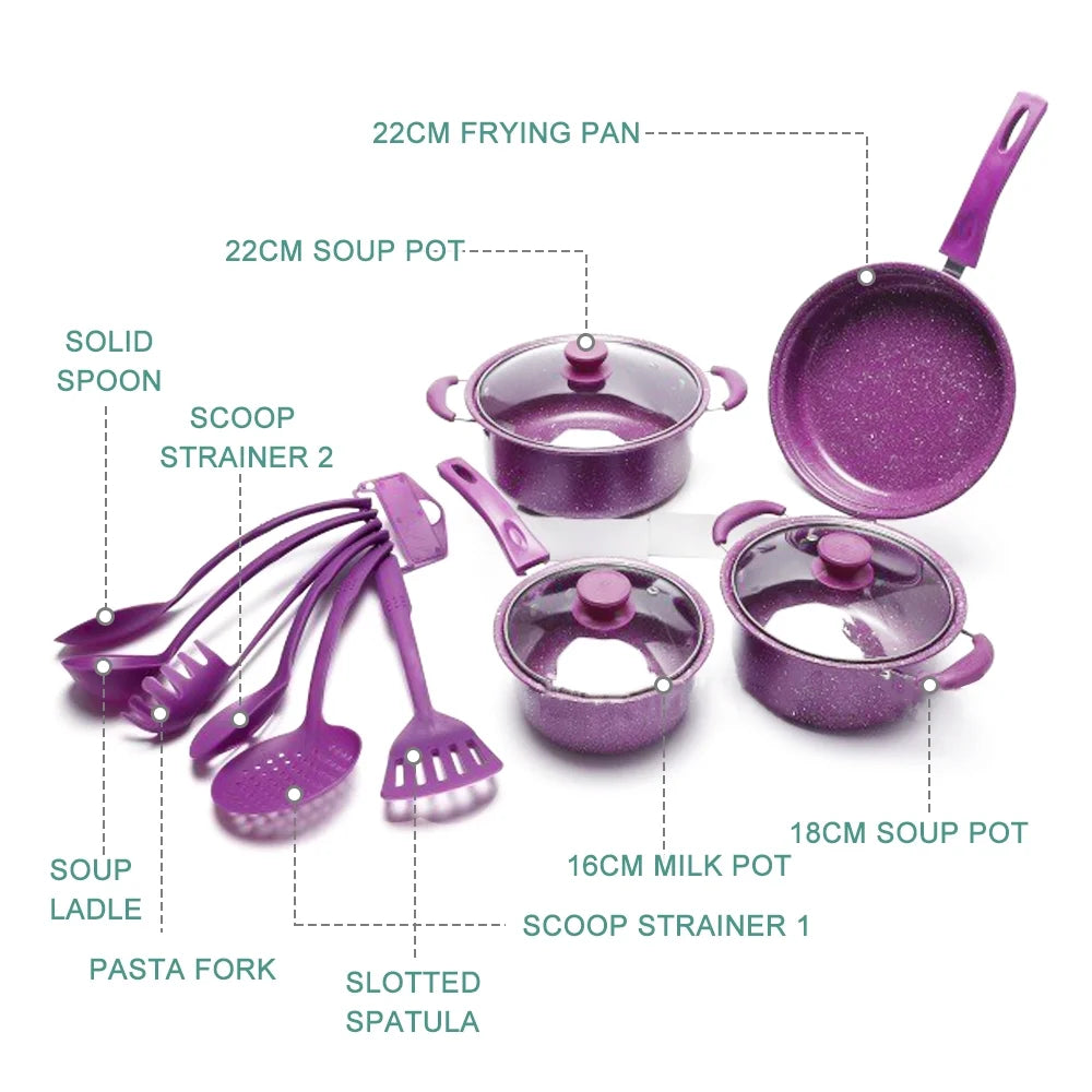 13 Piece Non-Stick Cookware Set C9822