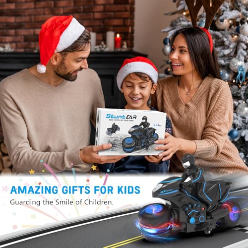 Remote Control Motorcycle with RGB Wheels Lights E628099