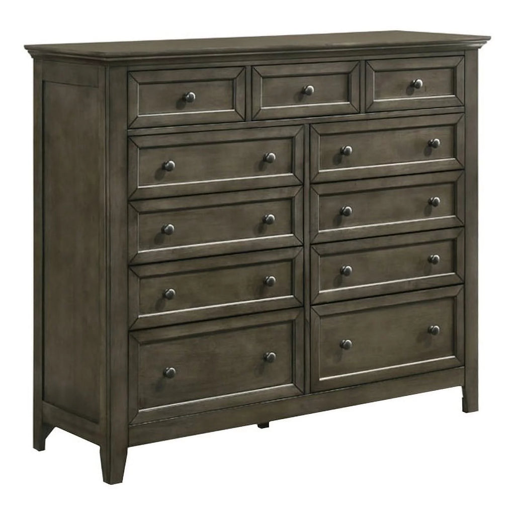 Gray 11-Drawer Wood Gentlemen's Chest H5262