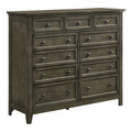 Gray 11-Drawer Wood Gentlemen's Chest H5262