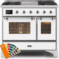 40 Dual Fuel Natural Gas Range with Chrome Trim Y95302
