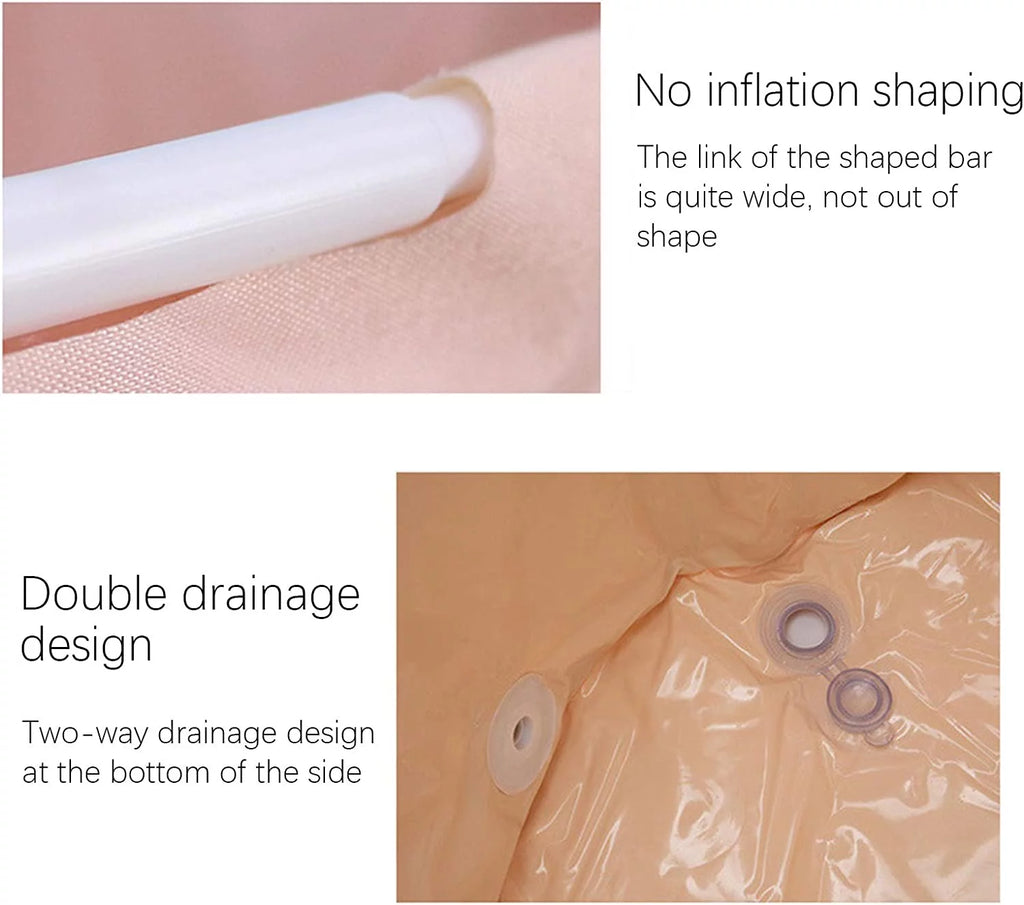 Pink PVC Inflatable Folding Bathtub U18128