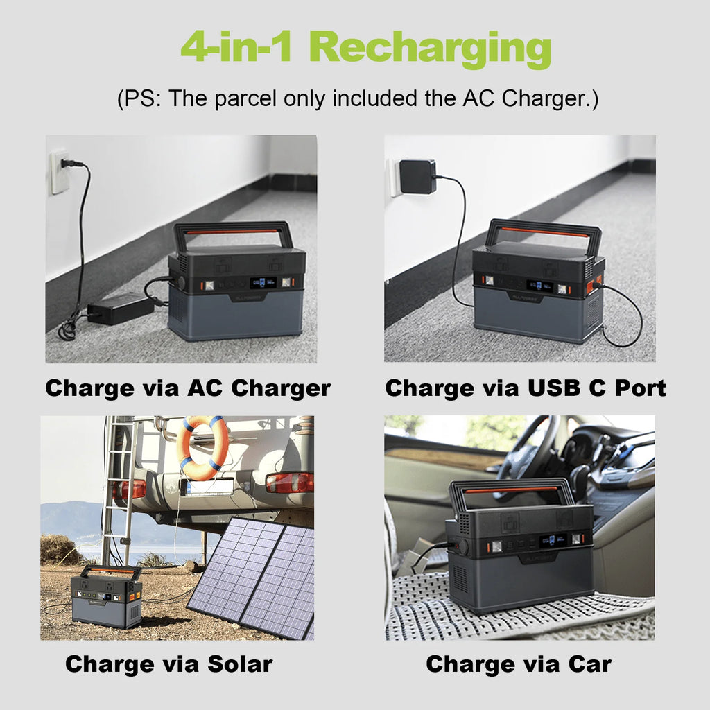 288Wh 300W Portable Power Station with 100W Foldable Solar Panel Z50943