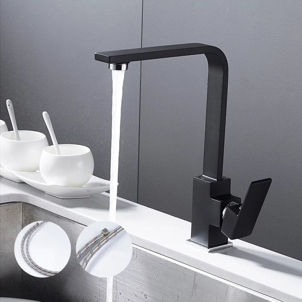 Black Chrome Kitchen Mixer Tap Z7335
