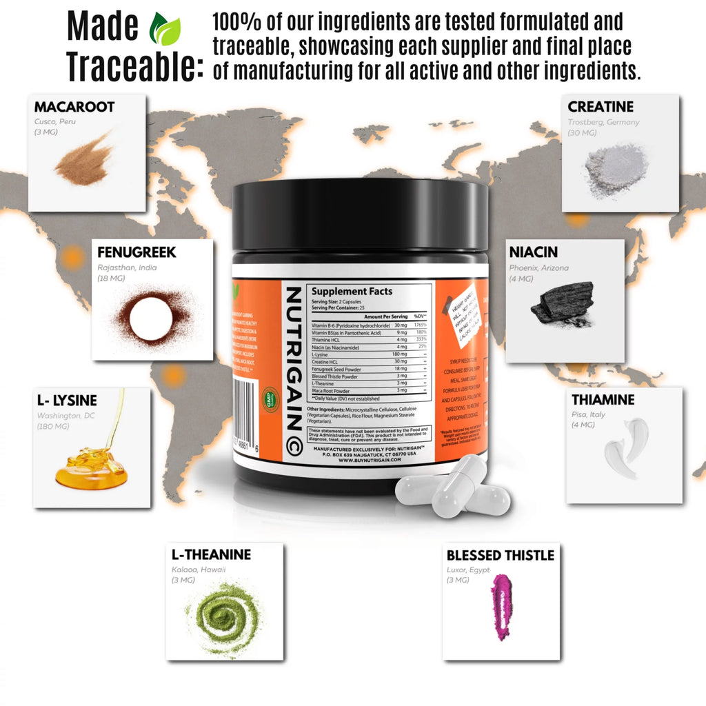 Weight Gain Capsules 6 OZ Jar W562