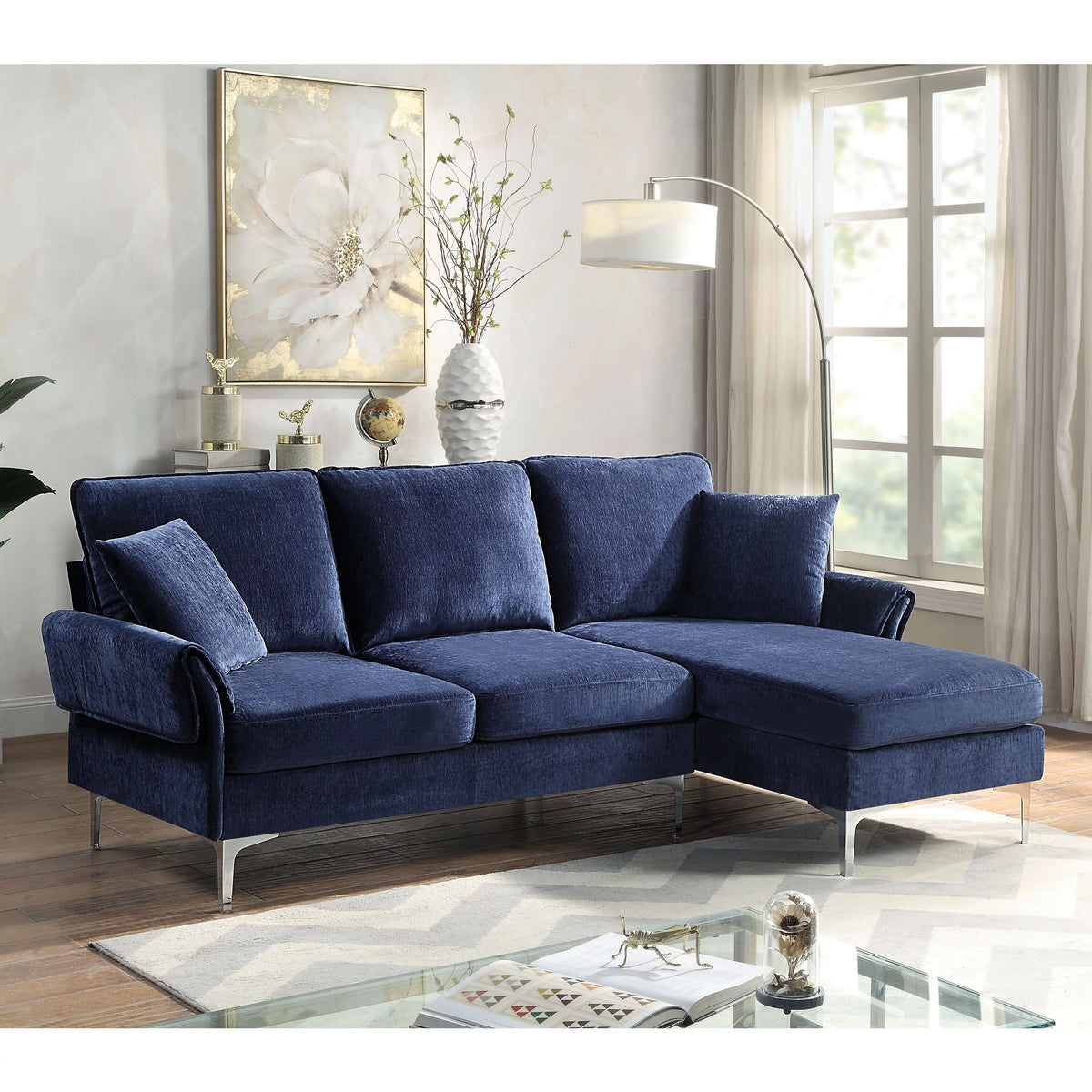 Chenille Padded Sectional C857