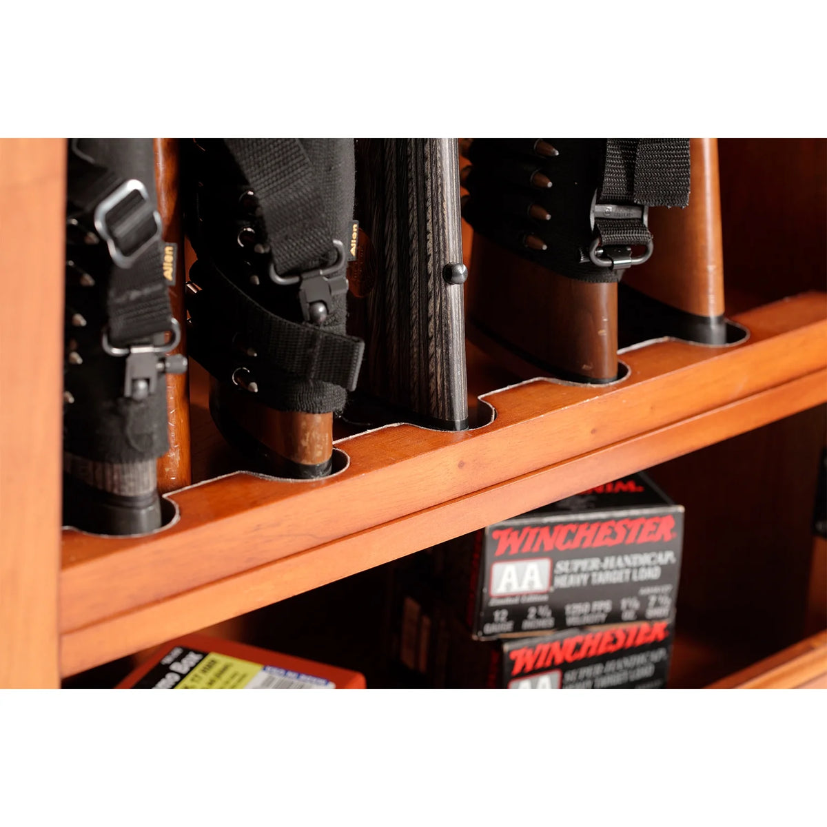 10 Long Gun Key Lock Wooden Storage Display Cabinet N50817