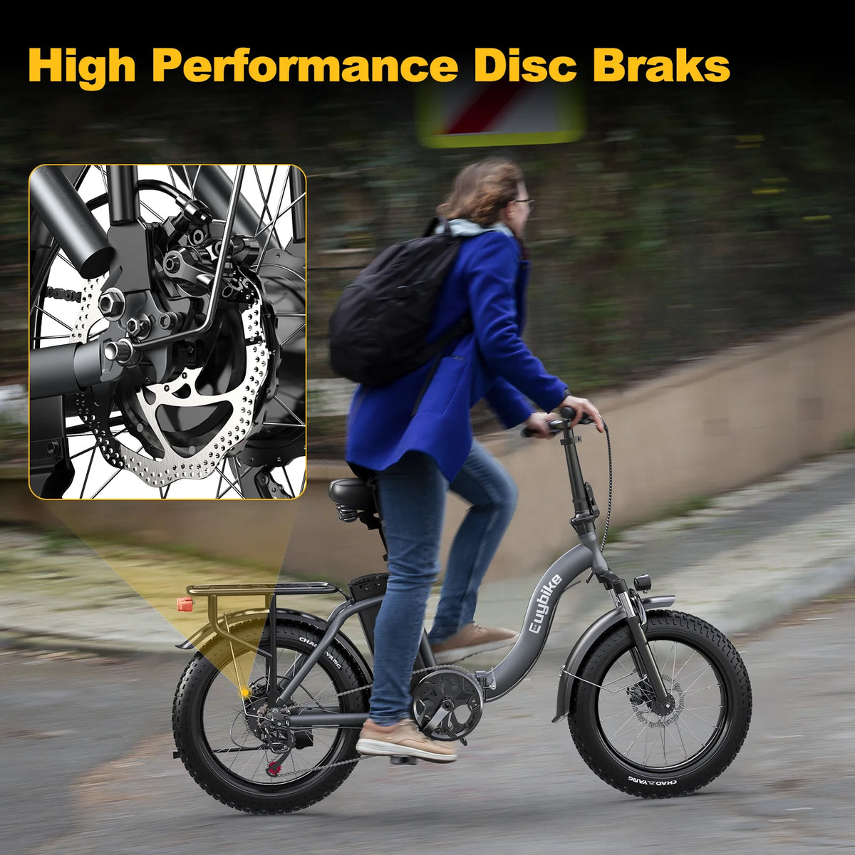 Electric Bike 750W Motor 20 Fat Tire 48V 15Ah Battery J1886