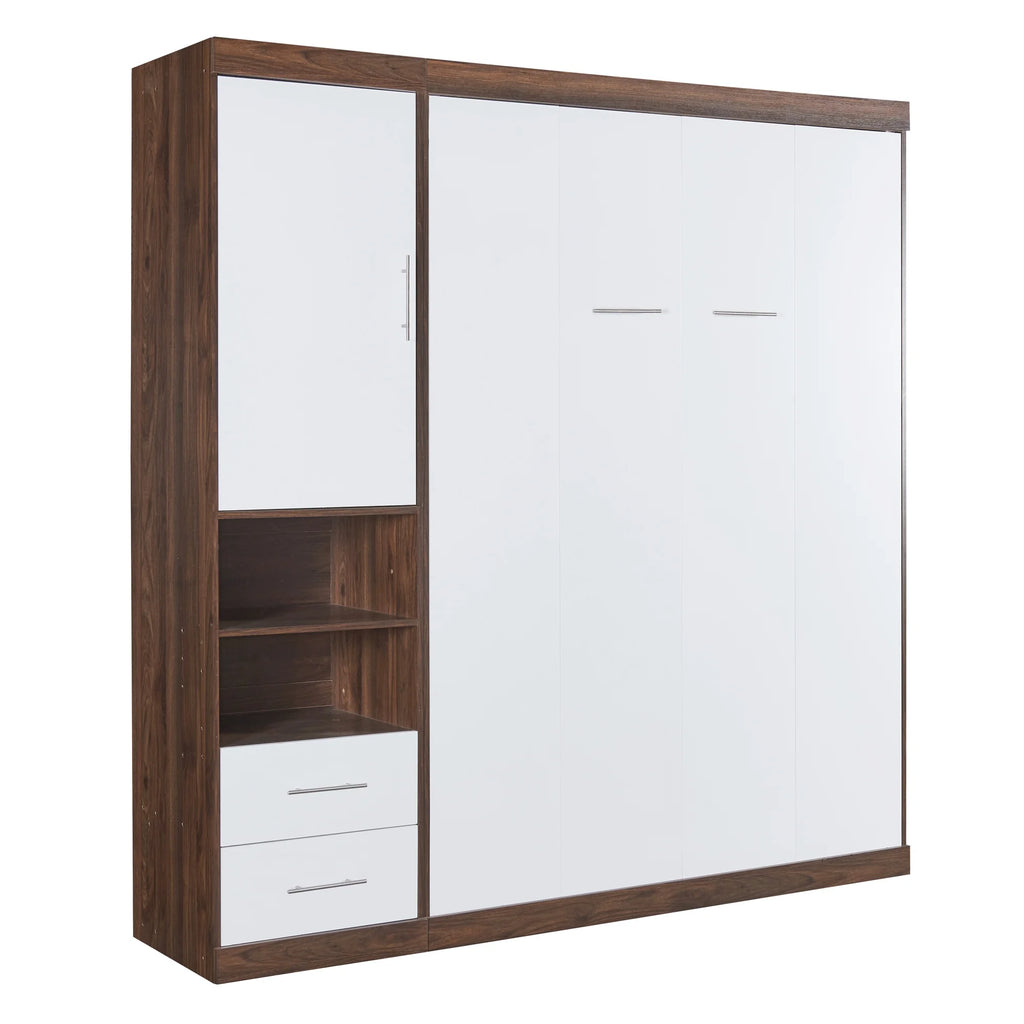 Twin Size Murphy Bed with Cabinet E349