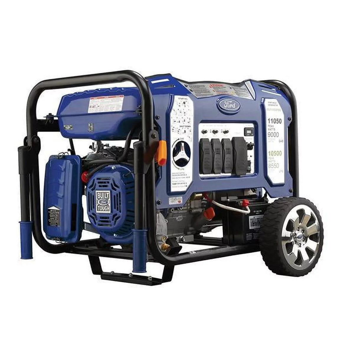 11050W Dual Fuel Portable Electric Start Generator, Blue U35484
