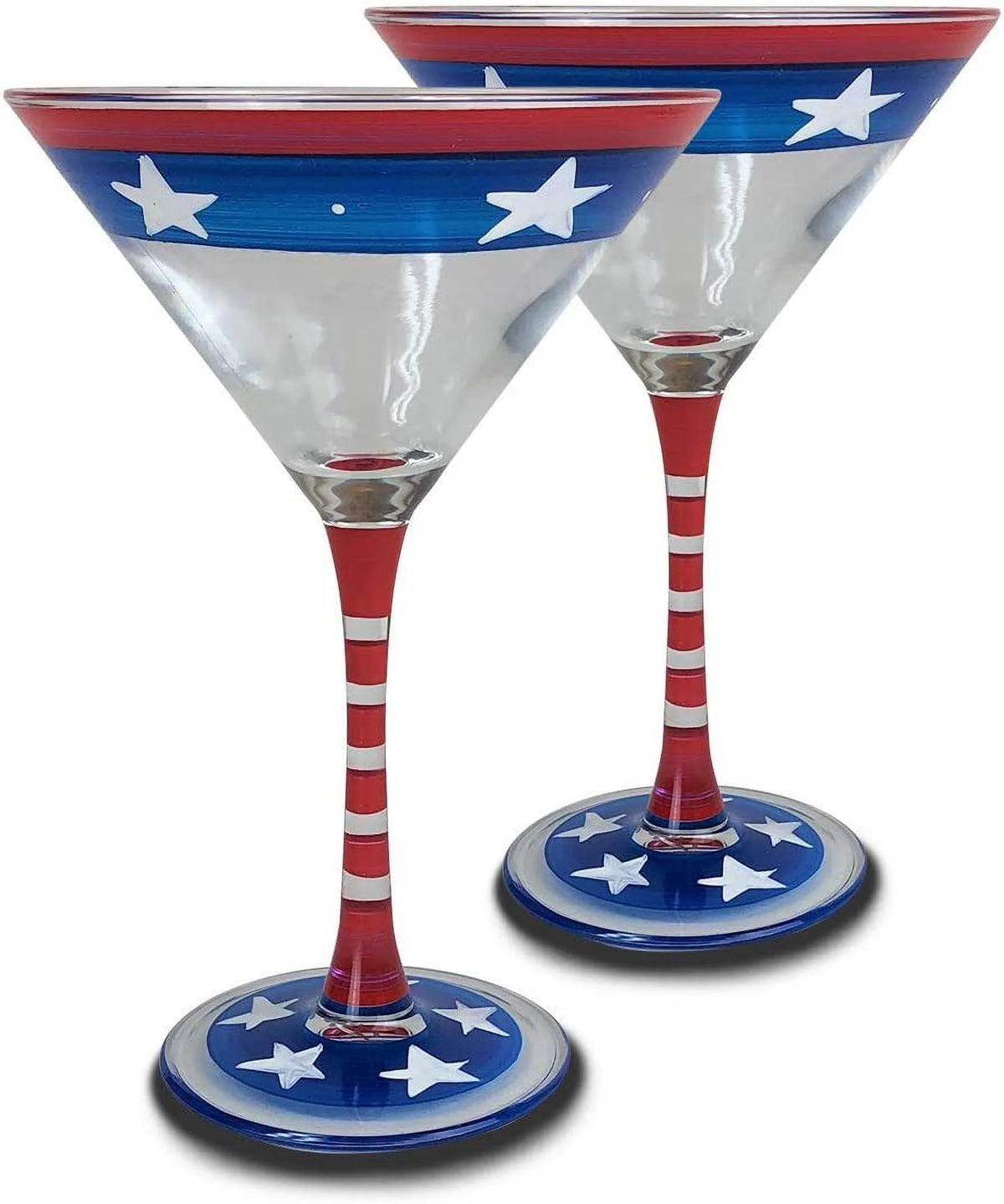 Hand Painted Martini Glasses Set Of 2 E807615